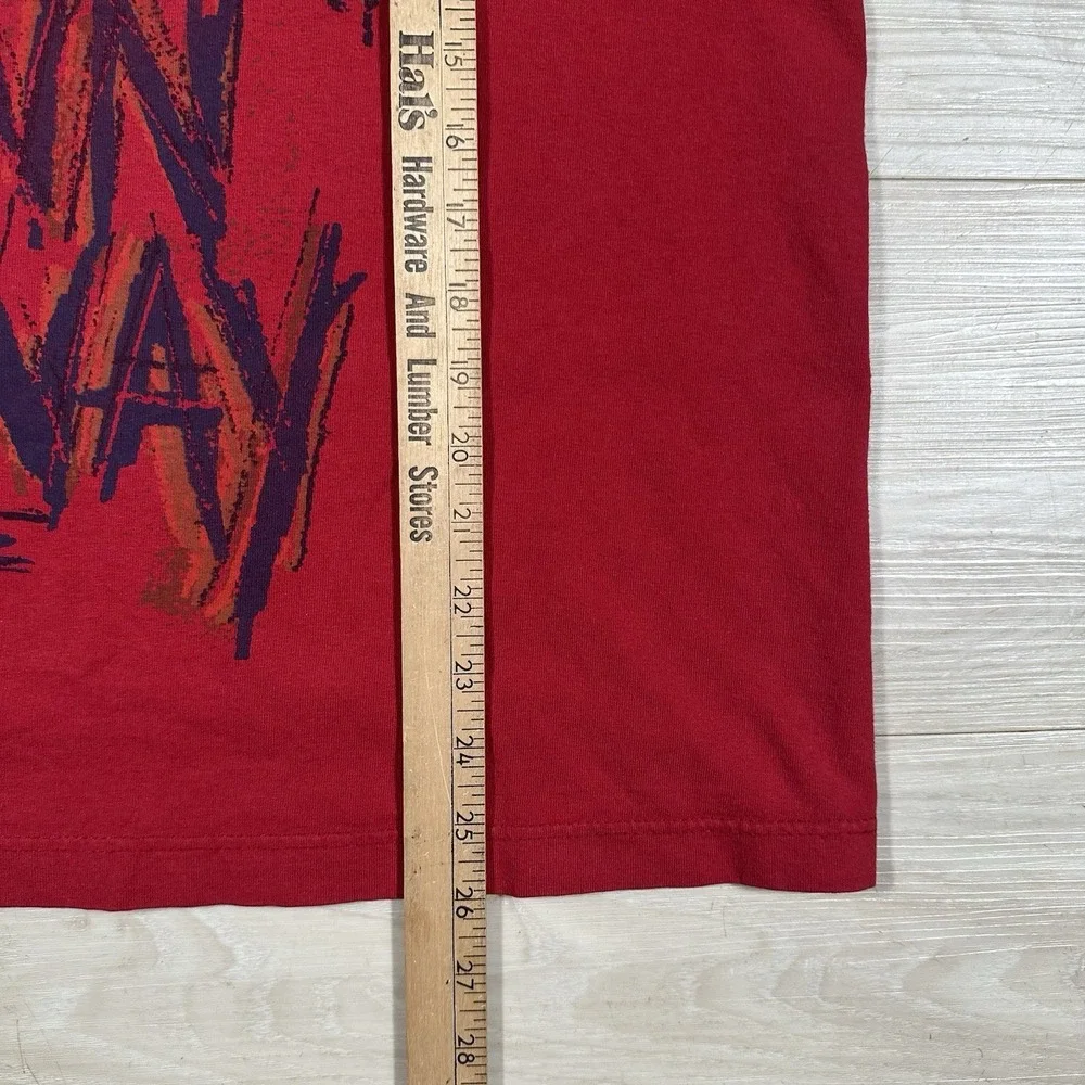 Rare Vintage Levi's Find your own way Spell Out T Shirt 90s Jeans Red Size Large